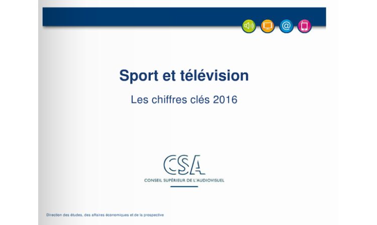 Sport et télévision : les chiffres clés de 2016 synthétisés par le CSA
