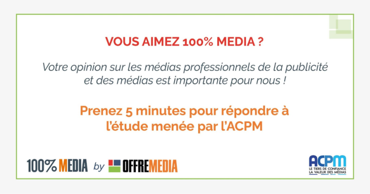 Répondez à l’enquête de l’ACPM qui mesure l’audience de vos médias d’information professionnelle (5 minutes)!